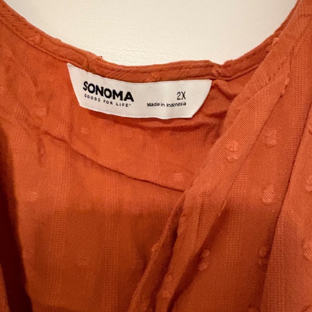 Sonoma Plus Size Burnt Orange Color Size 2X Dress - Picture 3 of 3